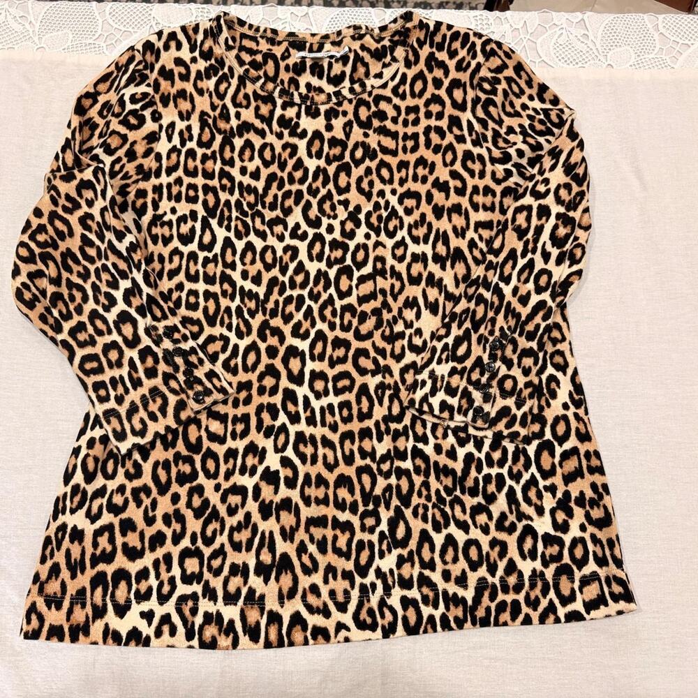 Leopard Animal Print 100% Pima Cotton Top